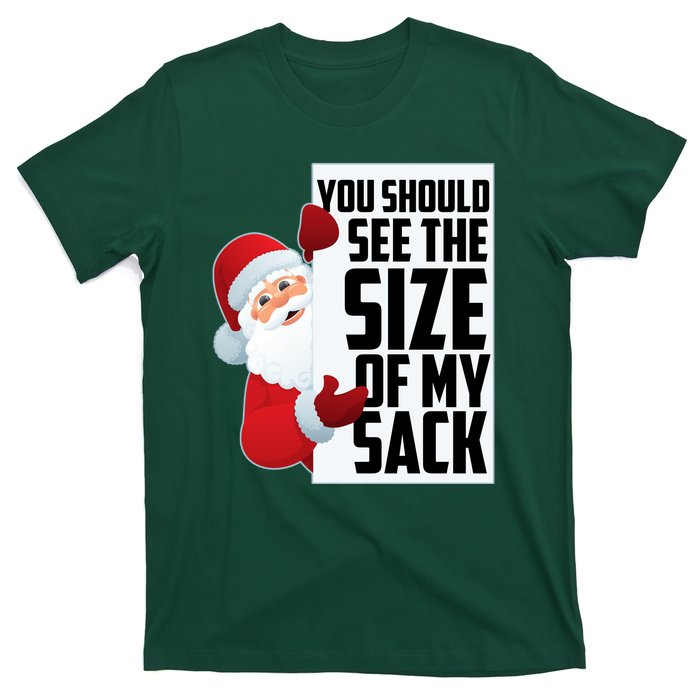 You Should See The Size Of My Sack Funny Santa Claus T-Shirt