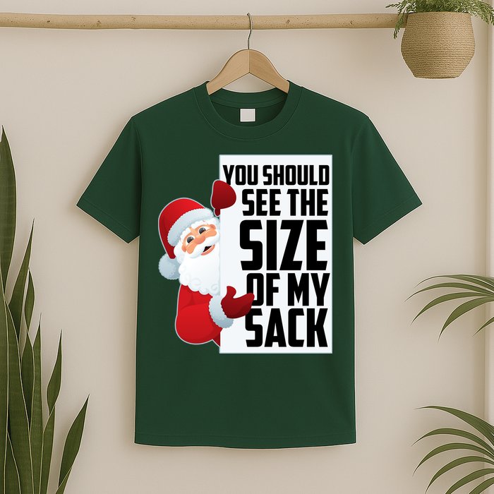 You Should See The Size Of My Sack Funny Santa Claus T-Shirt