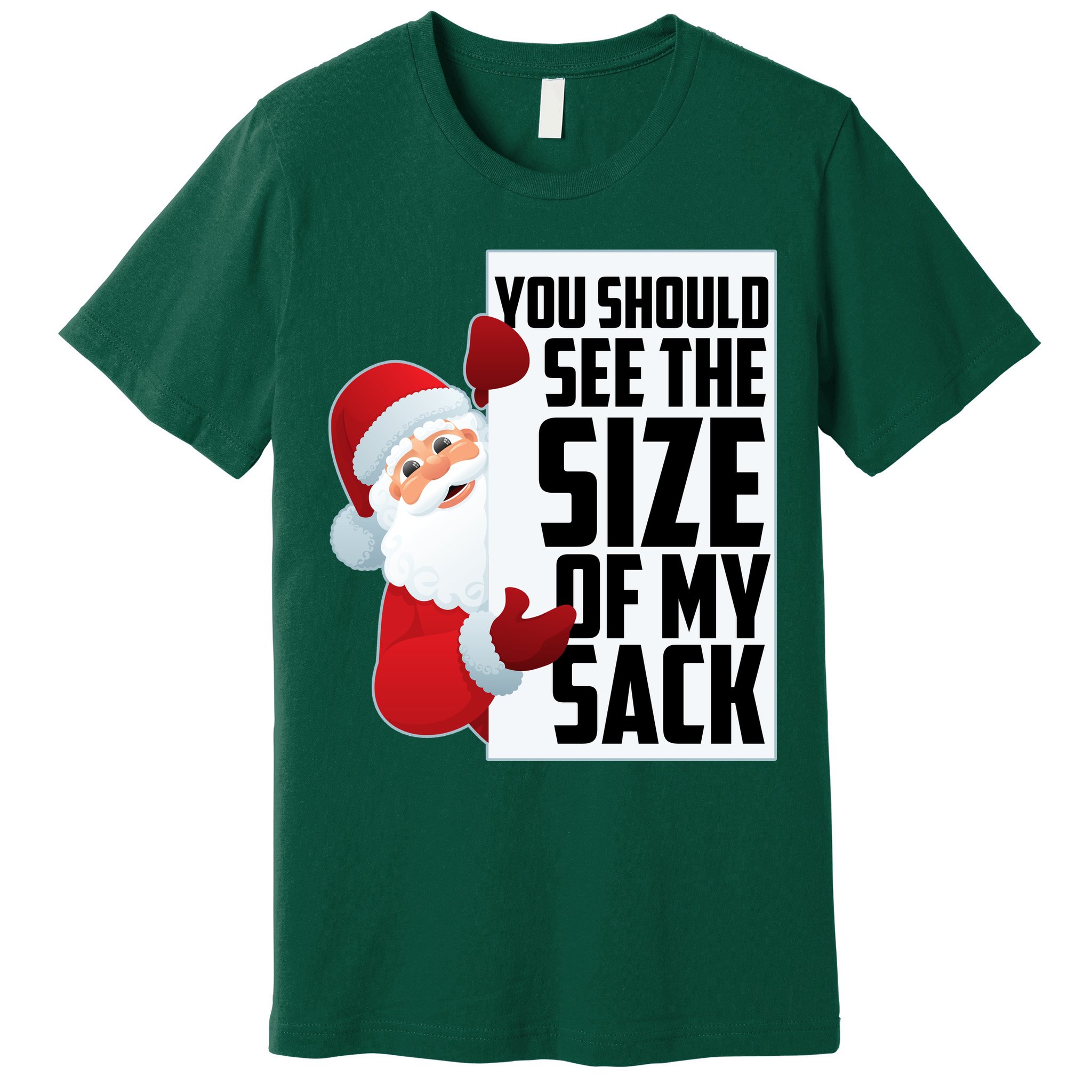 You Should See The Size Of My Sack Funny Santa Claus Premium T-Shirt