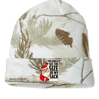 You Should See The Size Of My Sack Funny Santa Christmas Kati Licensed 12" Camo Beanie