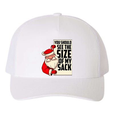 You Should See The Size Of My Sack Funny Santa Christmas Yupoong Adult 5-Panel Trucker Hat