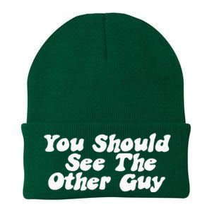 You Should See The Other Guy Funny Fight Joke Knit Cap Winter Beanie