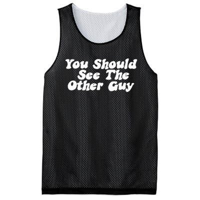 You Should See The Other Guy Funny Fight Joke Mesh Reversible Basketball Jersey Tank