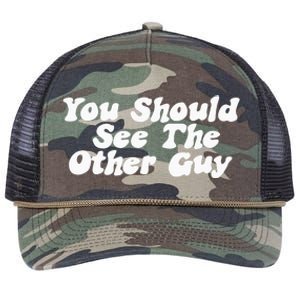 You Should See The Other Guy Funny Fight Joke Retro Rope Trucker Hat Cap