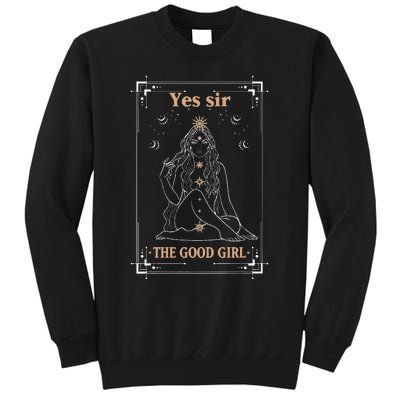 Yes Sir The Good Girl The Good Girl Tarot Card Smut Book Tall Sweatshirt