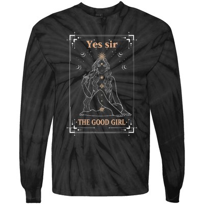 Yes Sir The Good Girl The Good Girl Tarot Card Smut Book Tie-Dye Long Sleeve Shirt