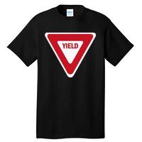 Yield Street Traffic Road Safety Sign Halloween Gift Tall T-Shirt