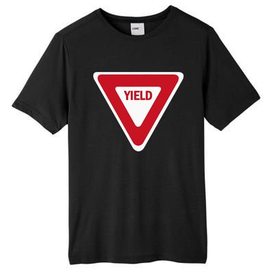 Yield Street Traffic Road Safety Sign Halloween Gift Tall Fusion ChromaSoft Performance T-Shirt