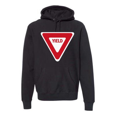 Yield Street Traffic Road Safety Sign Halloween Gift Premium Hoodie