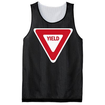 Yield Street Traffic Road Safety Sign Halloween Gift Mesh Reversible Basketball Jersey Tank