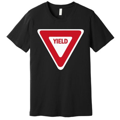 Yield Street Traffic Road Safety Sign Halloween Gift Premium T-Shirt