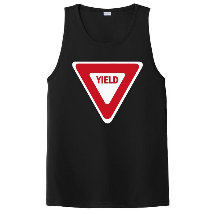 Yield Street Traffic Road Safety Sign Halloween Gift PosiCharge Competitor Tank