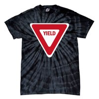 Yield Street Traffic Road Safety Sign Halloween Gift Tie-Dye T-Shirt