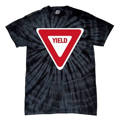 Yield Street Traffic Road Safety Sign Halloween Gift Tie-Dye T-Shirt