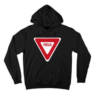 Yield Street Traffic Road Safety Sign Halloween Gift Tall Hoodie