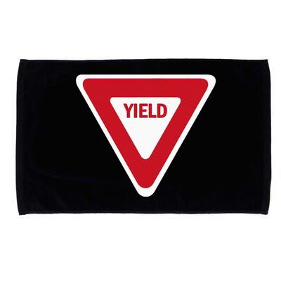 Yield Street Traffic Road Safety Sign Halloween Gift Microfiber Hand Towel