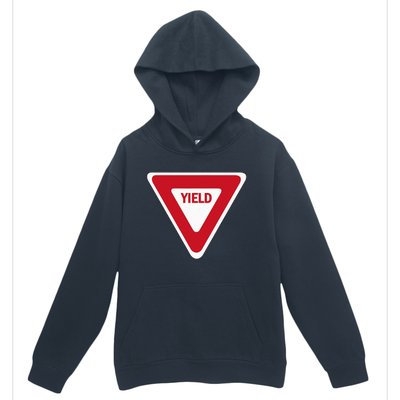 Yield Street Traffic Road Safety Sign Halloween Gift Urban Pullover Hoodie