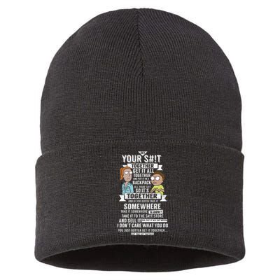 Your Shit Together Get It All Together And Put It An A Backpack All Your Shit So Sustainable Knit Beanie