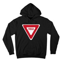 Yield Street Traffic Road Safety Sign Halloween Gift Hoodie