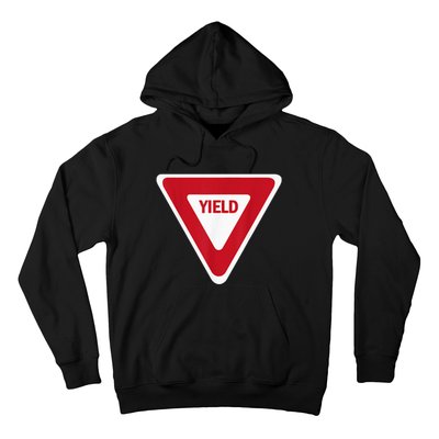 Yield Street Traffic Road Safety Sign Halloween Gift Hoodie