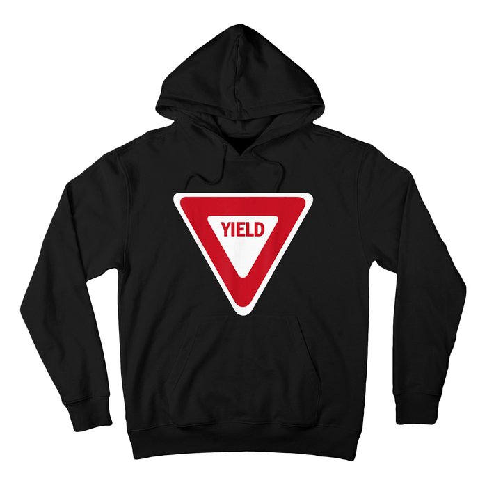 Yield Street Traffic Road Safety Sign Halloween Gift Hoodie