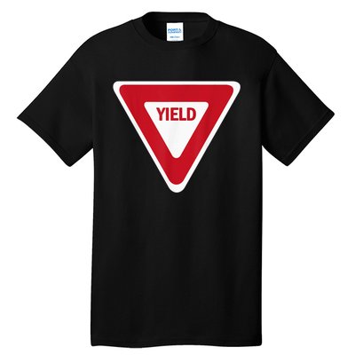 Yield Street Traffic Road Safety Sign Halloween Gift Tall T-Shirt