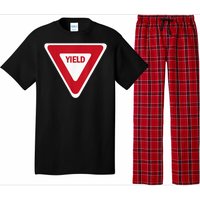 Yield Street Traffic Road Safety Sign Halloween Gift Pajama Set