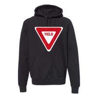 Yield Street Traffic Road Safety Sign Halloween Gift Premium Hoodie