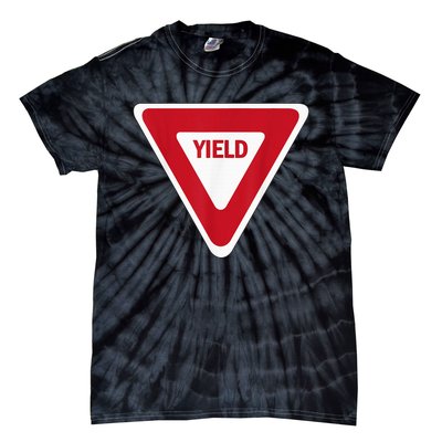 Yield Street Traffic Road Safety Sign Halloween Gift Tie-Dye T-Shirt