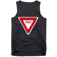 Yield Street Traffic Road Safety Sign Halloween Gift Tank Top