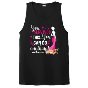 You Survived This You Can Do Anything Breast Cancer Warrior Funny Gift PosiCharge Competitor Tank