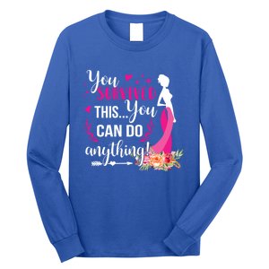 You Survived This You Can Do Anything Breast Cancer Warrior Funny Gift Long Sleeve Shirt