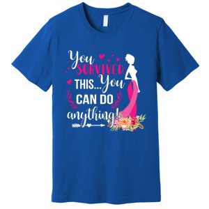 You Survived This You Can Do Anything Breast Cancer Warrior Funny Gift Premium T-Shirt