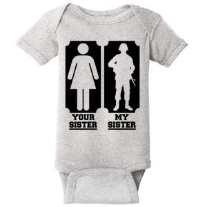 Your Sister Vs My Sister Is The The Military Baby Bodysuit