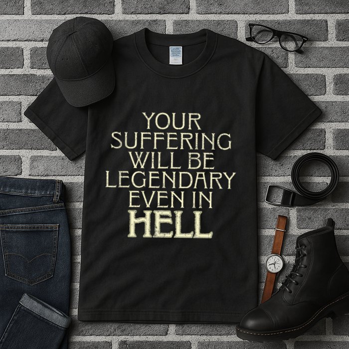 Your Suffering Will Be Legendary Even In Hell Tall T-Shirt