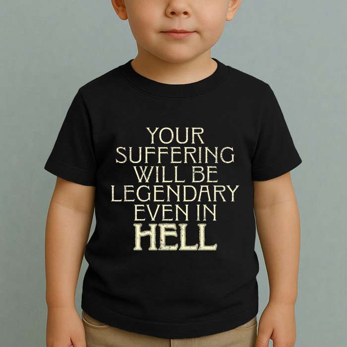 Your Suffering Will Be Legendary Even In Hell Toddler T-Shirt