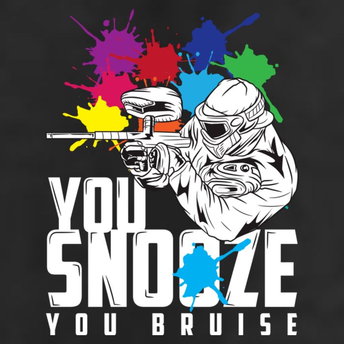 You Snooze You Bruise Funny Paintball Gift 7 Panel Mesh Trucker Snapback Hat
