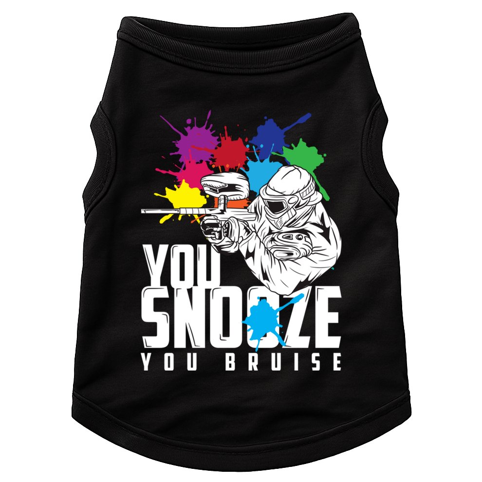 You Snooze You Bruise Funny Paintball Gift Doggie Tank