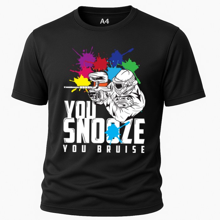 You Snooze You Bruise Funny Paintball Gift Cooling Performance Crew T-Shirt