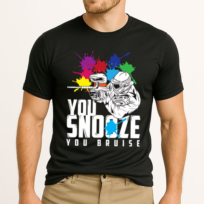 You Snooze You Bruise Funny Paintball Gift Cooling Performance Crew T-Shirt