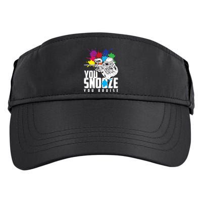 You Snooze You Bruise Funny Paintball Gift Adult Drive Performance Visor