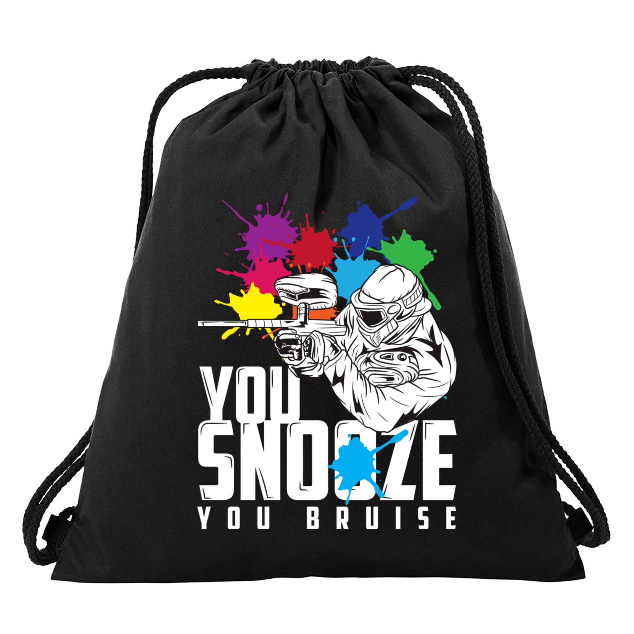 You Snooze You Bruise Funny Paintball Gift Drawstring Bag