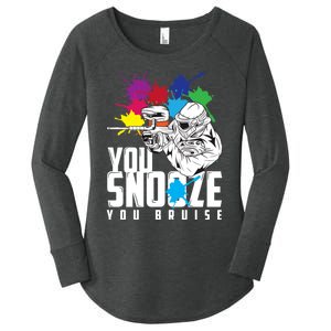 You Snooze You Bruise Funny Paintball Gift Women's Perfect Tri Tunic Long Sleeve Shirt