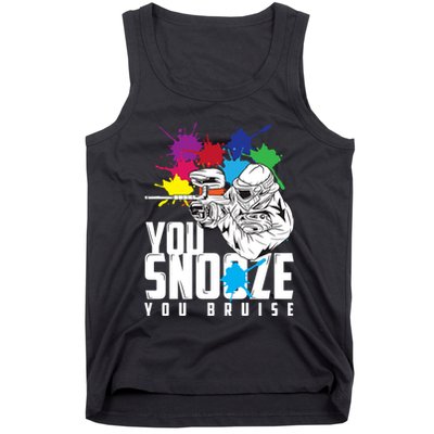You Snooze You Bruise Funny Paintball Gift Tank Top