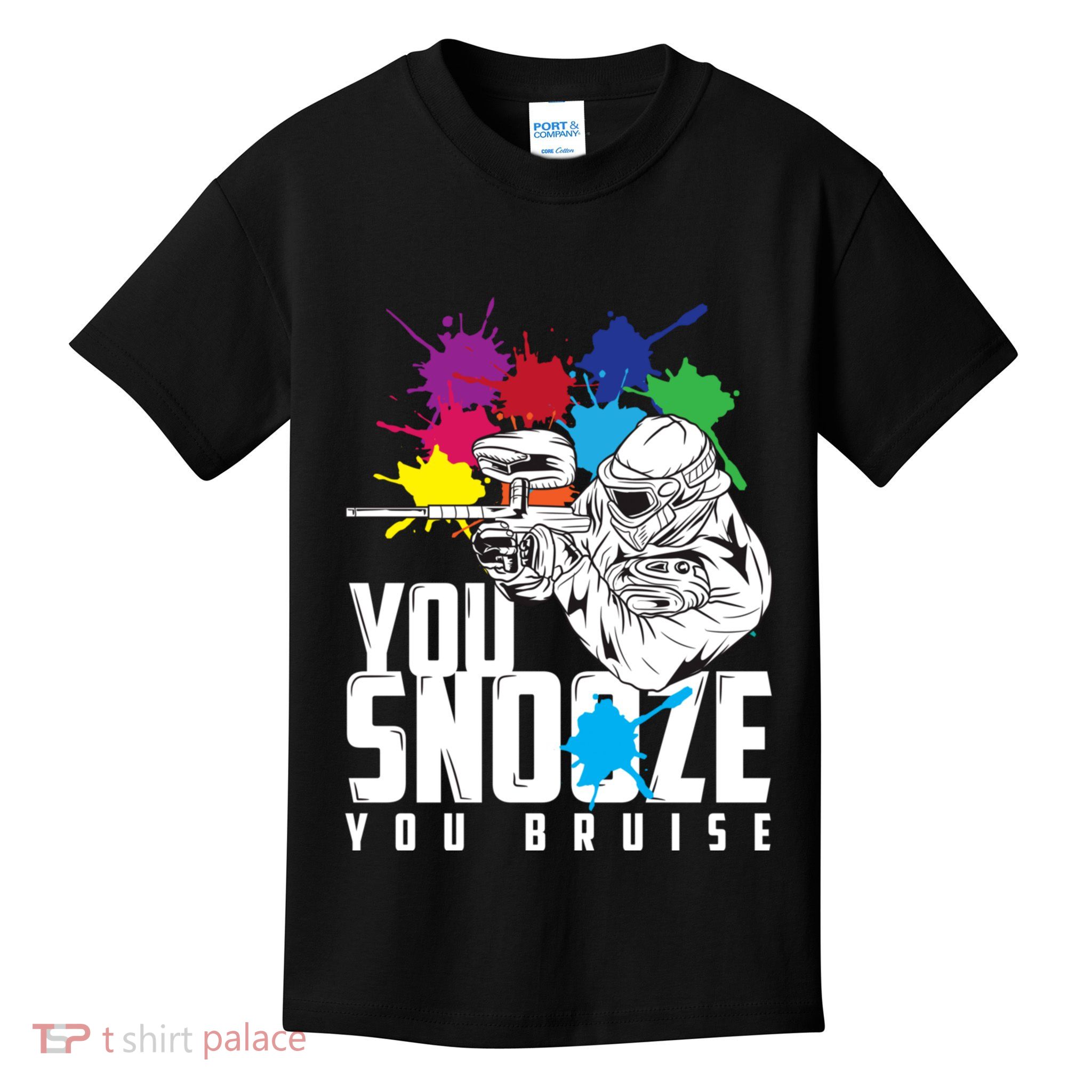 You Snooze You Bruise Funny Paintball Gift Kids T-Shirt