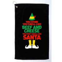 You Stink You Smell Like Beef And Cheese Elf Christmas Golf Towel