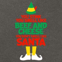 You Stink You Smell Like Beef And Cheese Elf Christmas Cotton Canvas Backpack