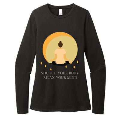 Yoga Stretch Your Body And Relax Your Mind Funny Gift Womens CVC Long Sleeve Shirt