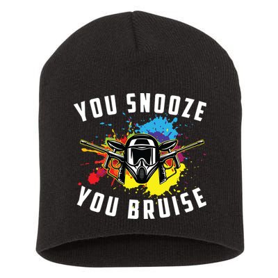 You Snooze You Bruise Adult & Paintball Short Acrylic Beanie
