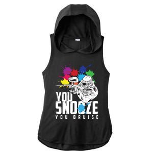 You Snooze You Bruise Funny Paintball Gift Ladies PosiCharge Tri-Blend Wicking Draft Hoodie Tank